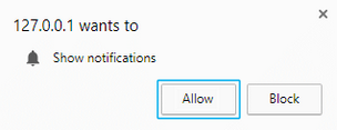 Example of Allowing Desktop Notifications in Google Chrome